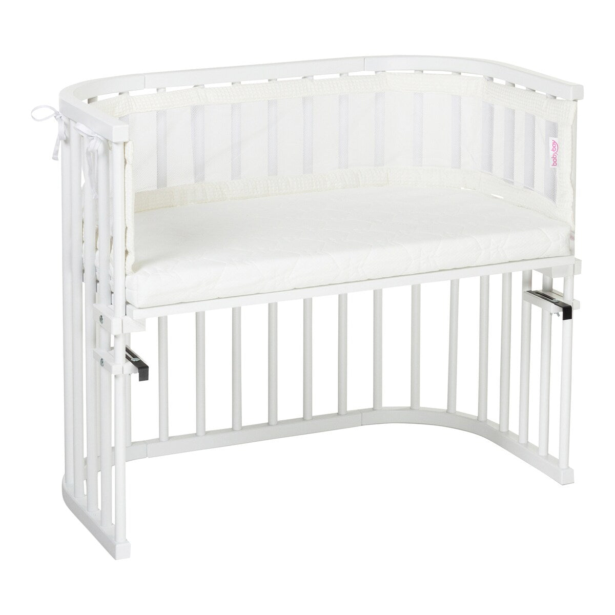 Sengebeskytter mesh-vaffelpiqué 168 x 24 cm bomull - babybay