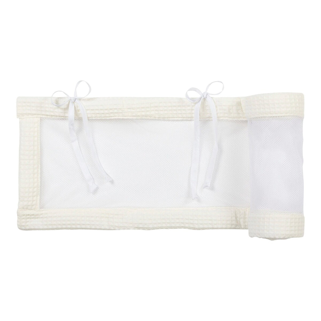 Sengebeskytter mesh-vaffelpiqué 168 x 24 cm bomull - babybay