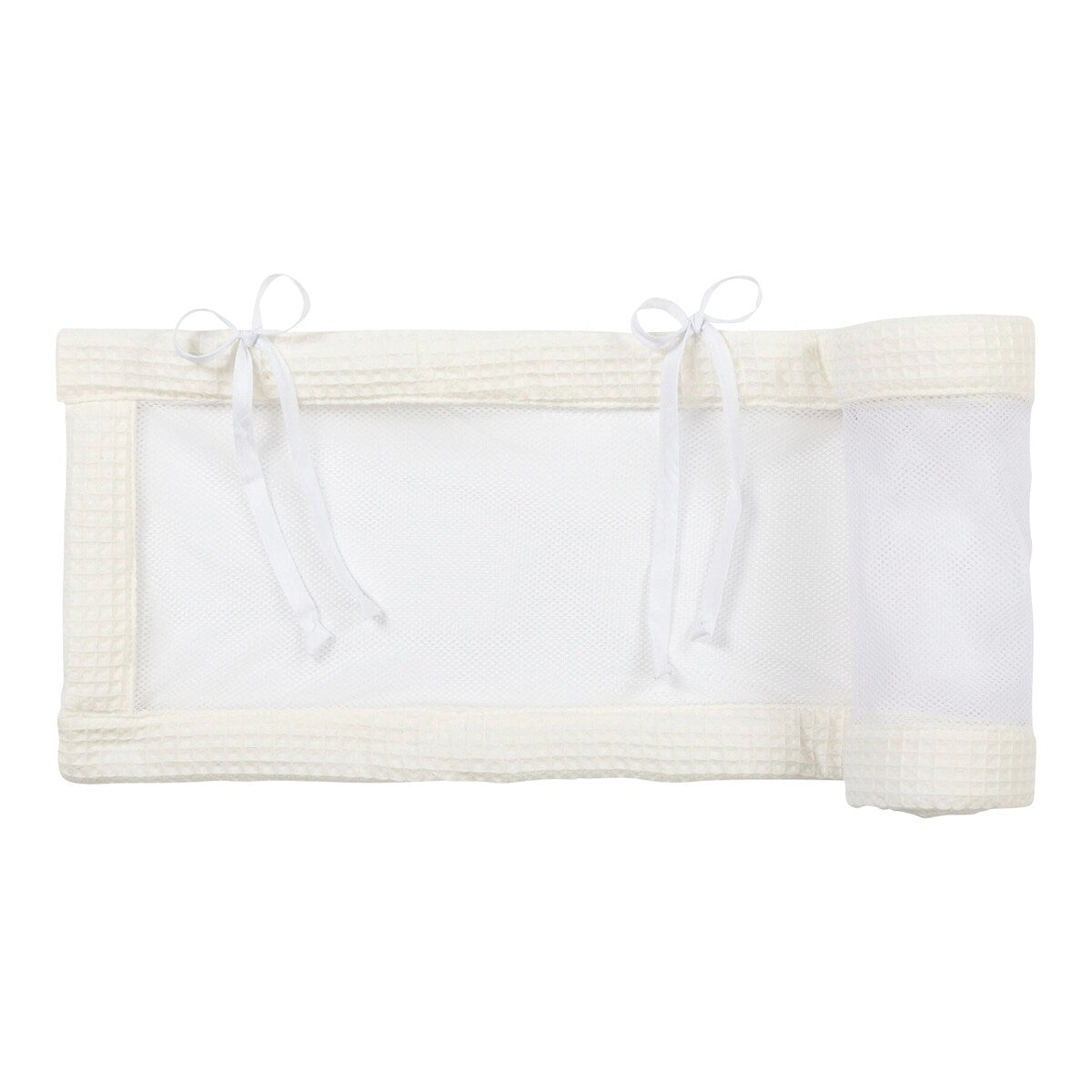 Sengebeskytter mesh-vaffelpiqué 168 x 24 cm bomull - babybay
