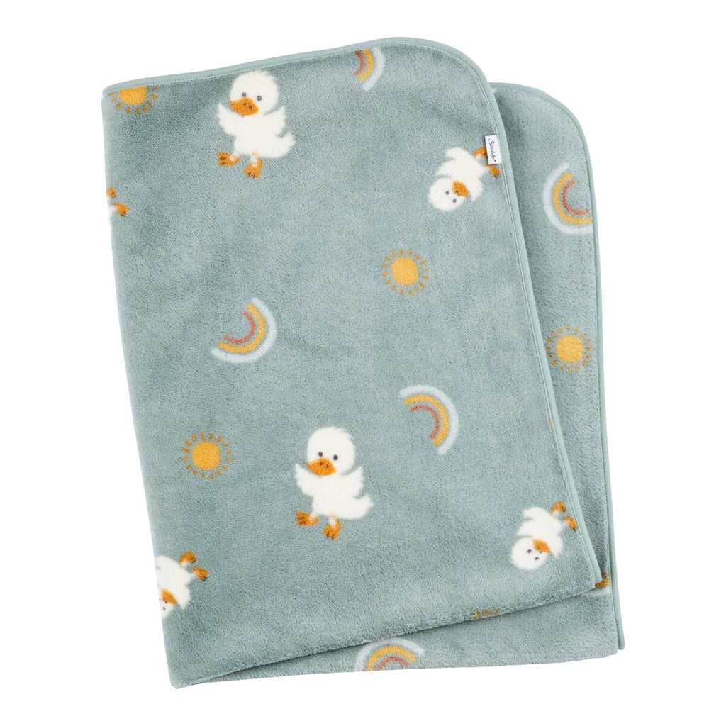 Babyteppe i plysj med andemotiv 75x100 cm - Sterntaler
