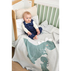 Strikket babyteppe bomull 80x100 cm - BORNINO HOME