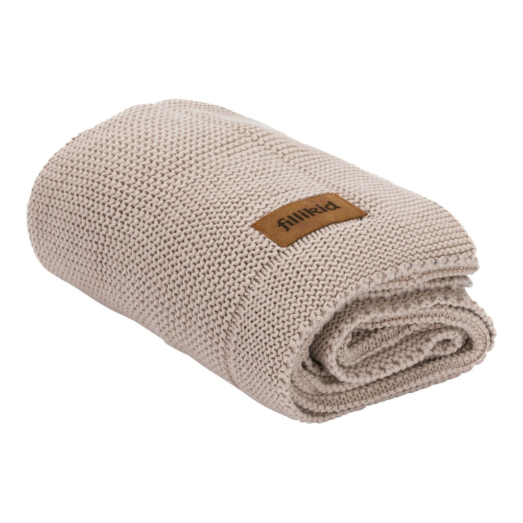 Strikket babyteppe bomull 80x100 cm - BORNINO HOME
