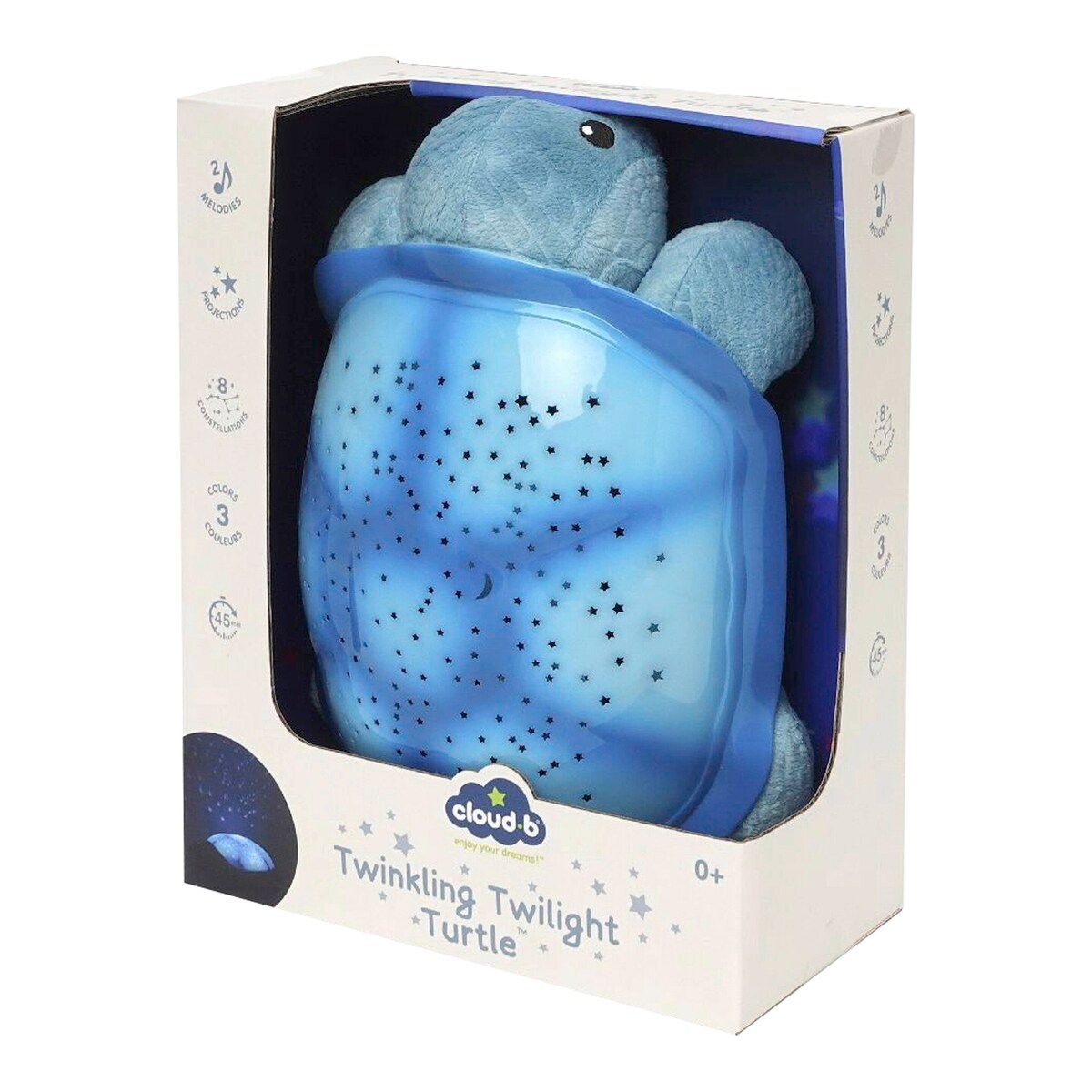 Nattlys Twinkling Twilight Turtle med stjerneprojeksjon - Cloud B