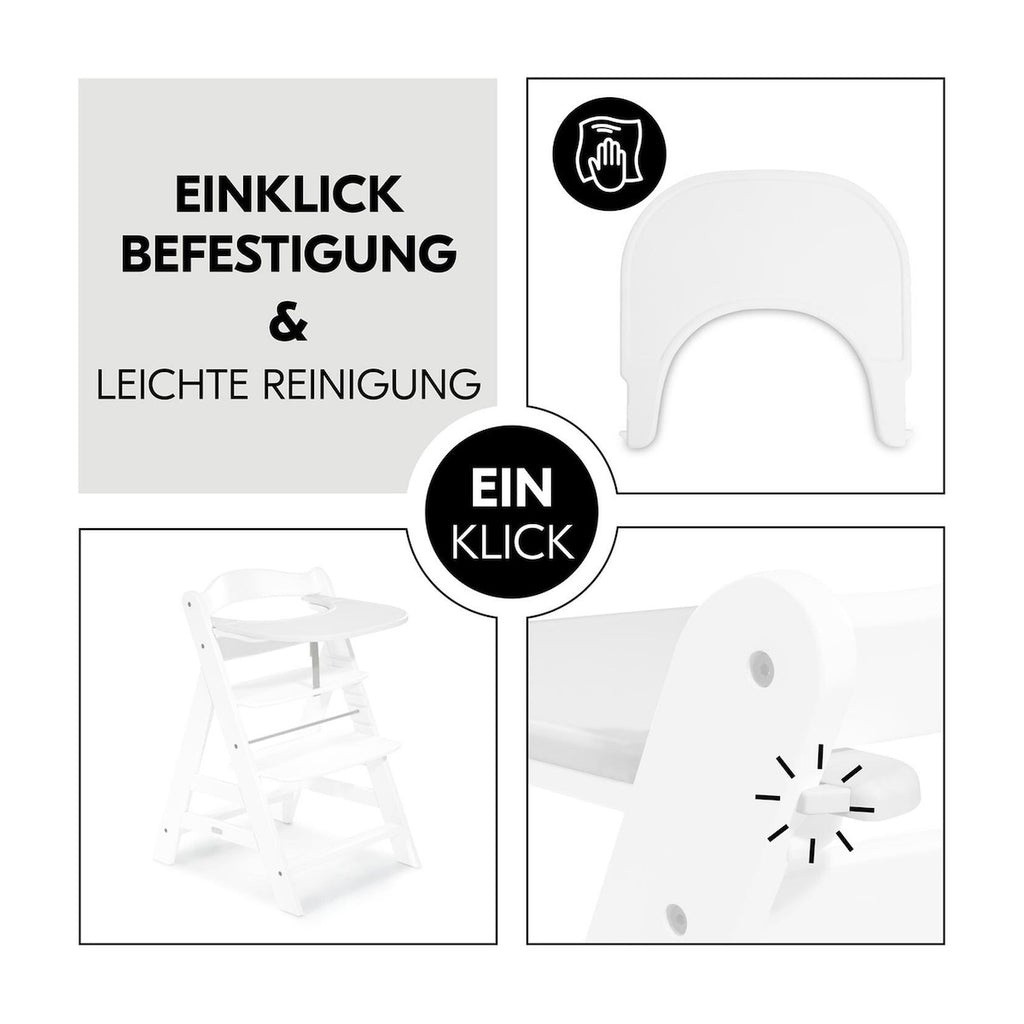 Spisebrett Alpha Click Tray i plast fra 6 mnd 44x46 cm - Hauck