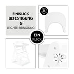 Spisebrett Alpha Click Tray i plast fra 6 mnd 44x46 cm - Hauck