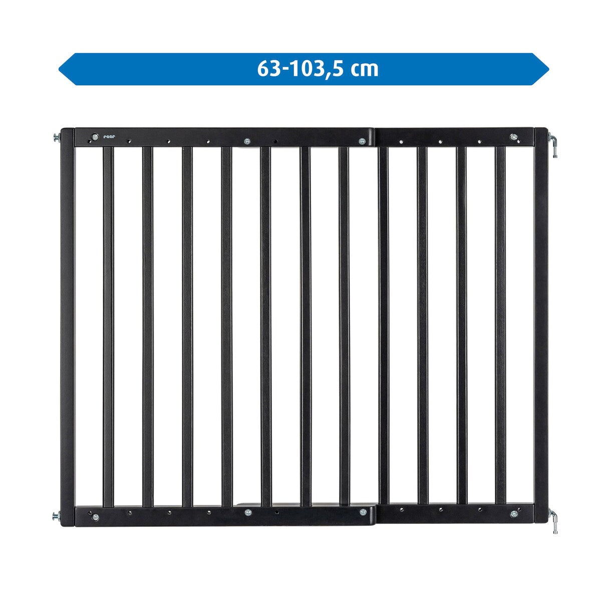 Dør- og trappegrind skrumontering 63-106 cm høyde 75 cm - reer
