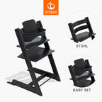 Tripp trapp-stol i eik med babysett fra 6 mnd - Stokke