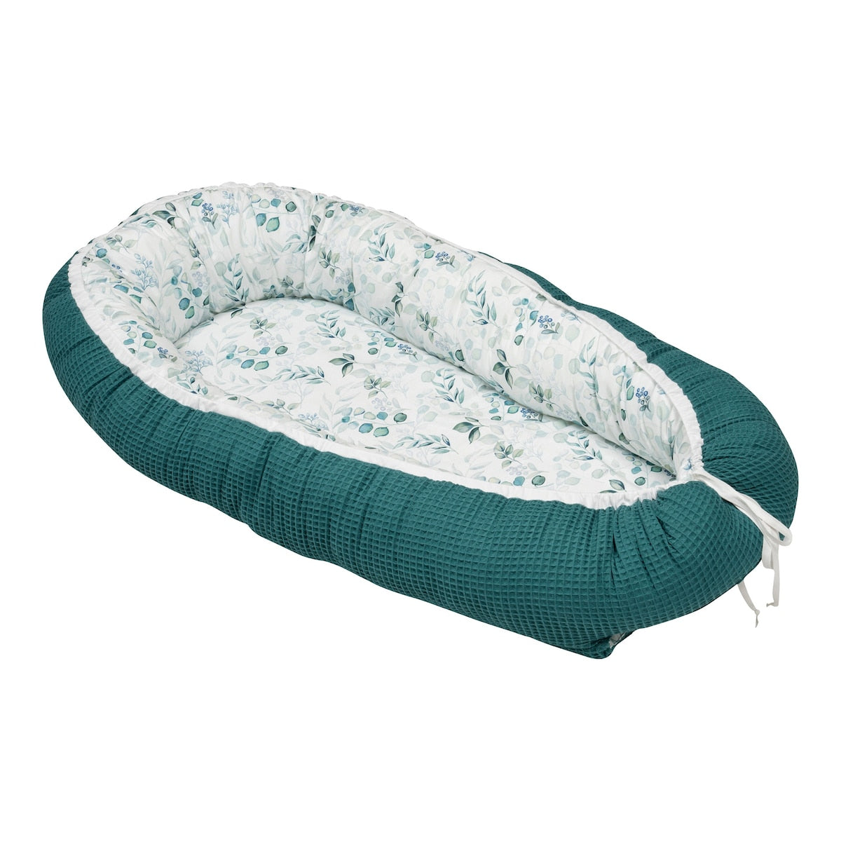 Babynest vaffelpiké vendbart 55x95 cm justerbar størrelse - Ullenboom