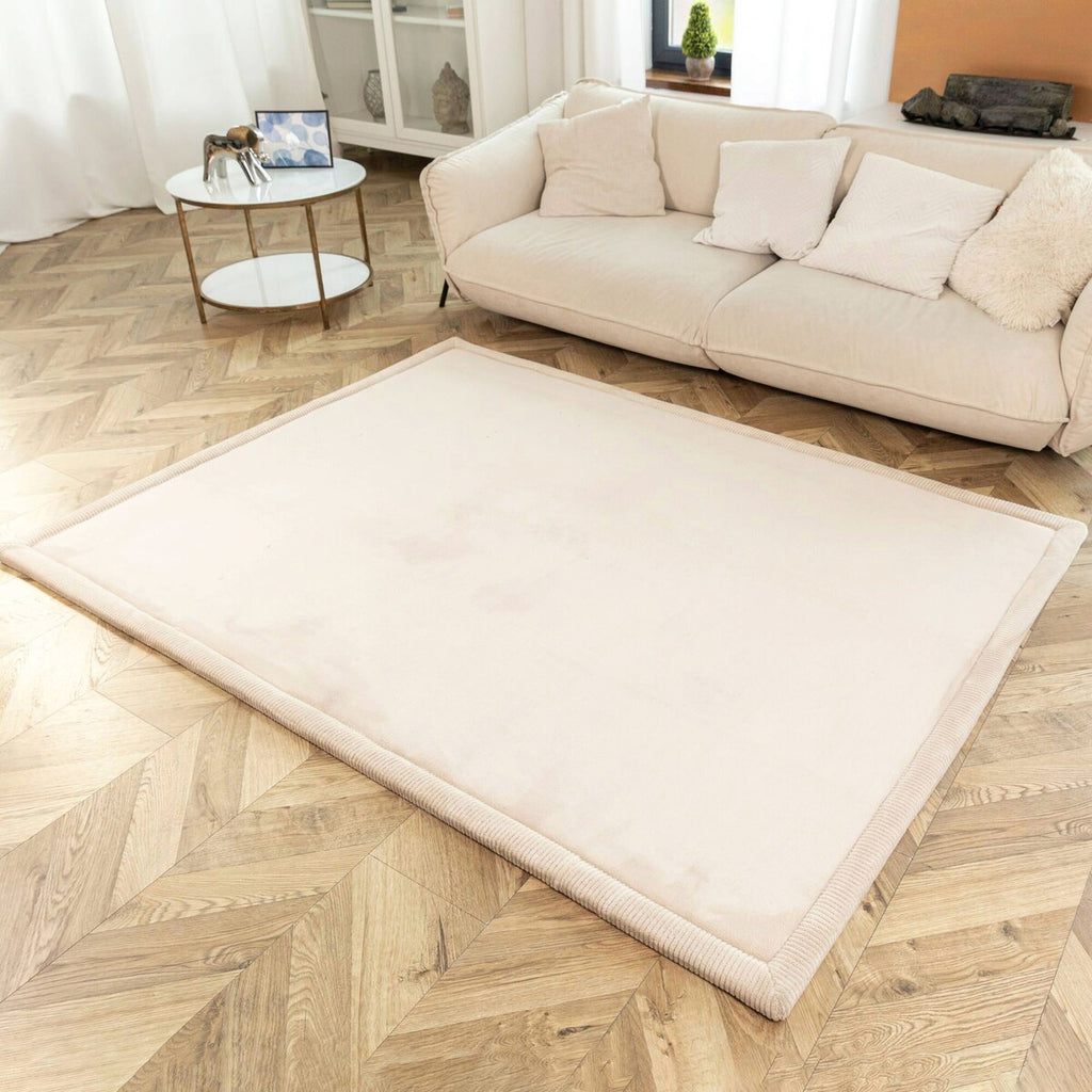 Barneteppe med minneskum 150x200 cm korallfløyel - Hakuna Matte