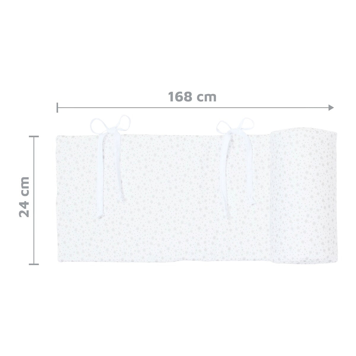 Sengebeskytter i økologisk bomull for bedside-seng 34x180 cm - babybay