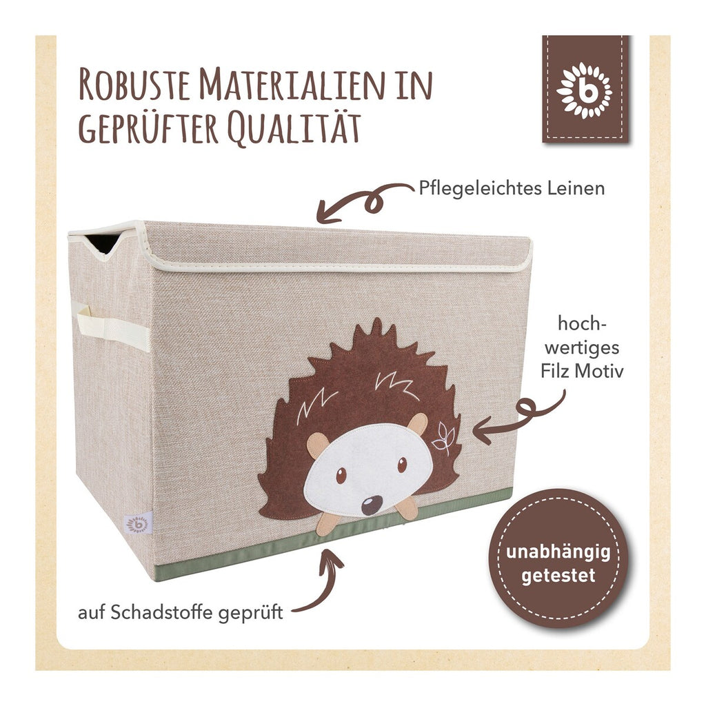 Oppbevaringskiste med lokk 36x51x36 cm polyester - Bieco