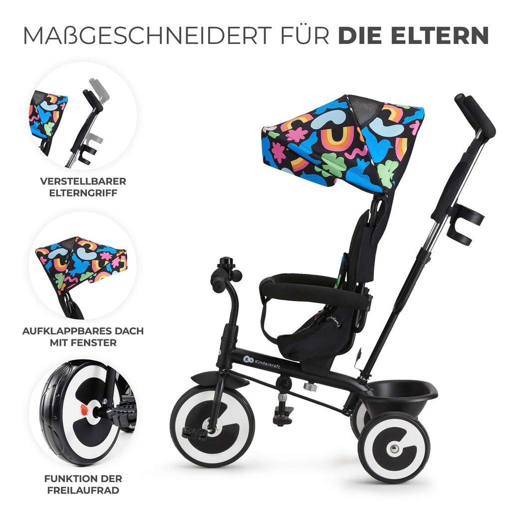 Trehjulssykkel ASTON fra 9 mnd til 5 år, maks 25 kg - Kinderkraft