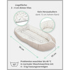 Babynest vaffelpiké vendbart 55x95 cm justerbar størrelse - Ullenboom