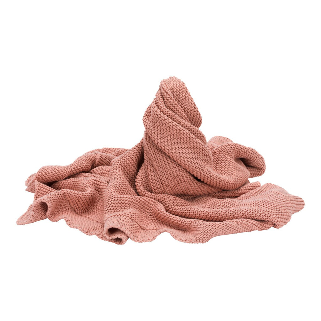 Strikket babyteppe bomull 80x100 cm - BORNINO HOME