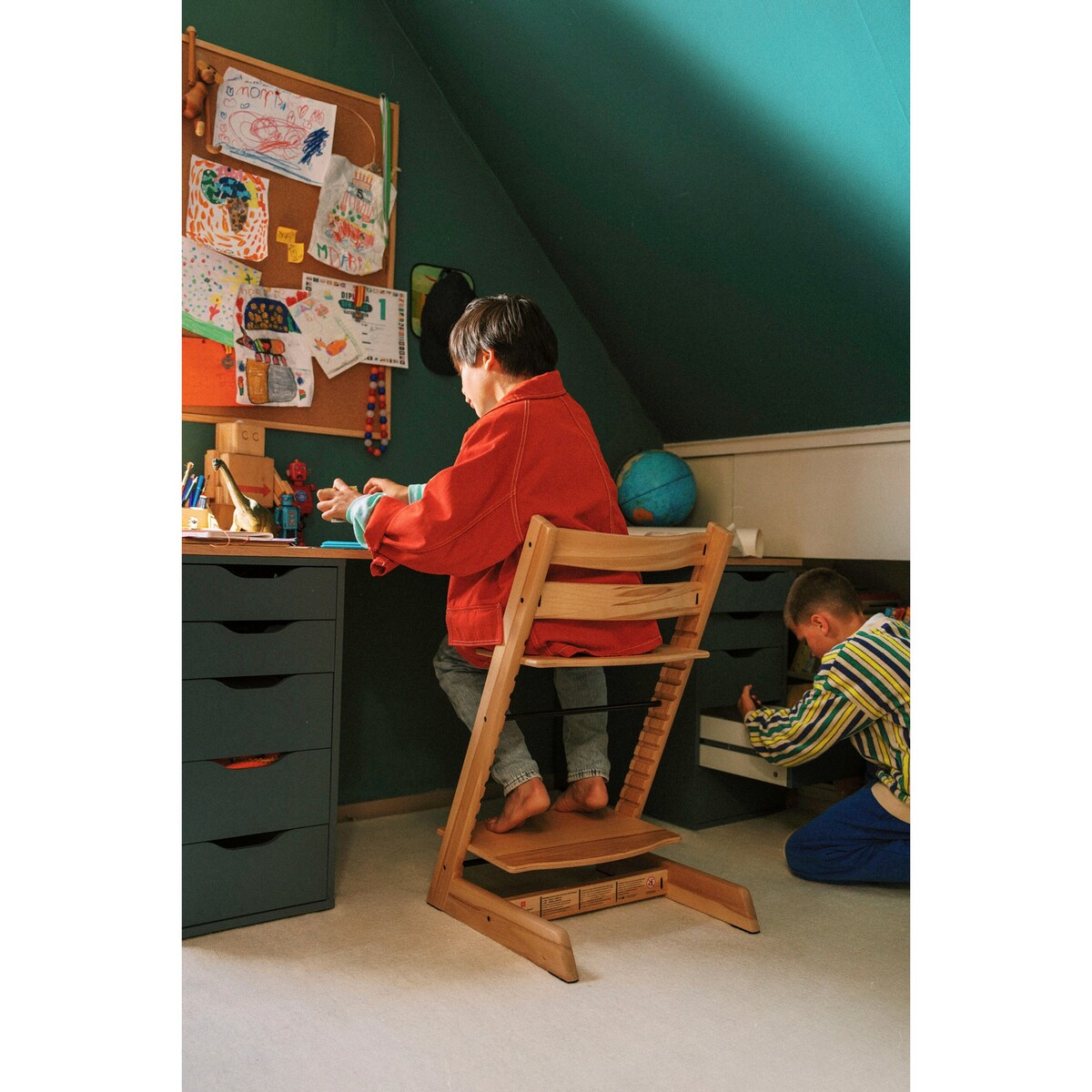 Tripp Trapp pakke i bøk med Newborn Set og Baby Set - Stokke