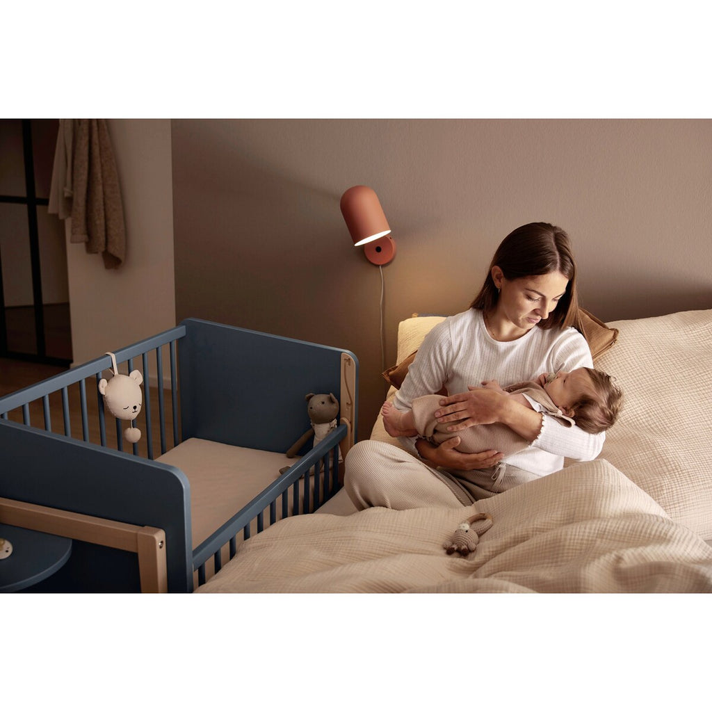 Bedside crib Little Cloud massivtre 90x50 cm liggeplass - PAIDI