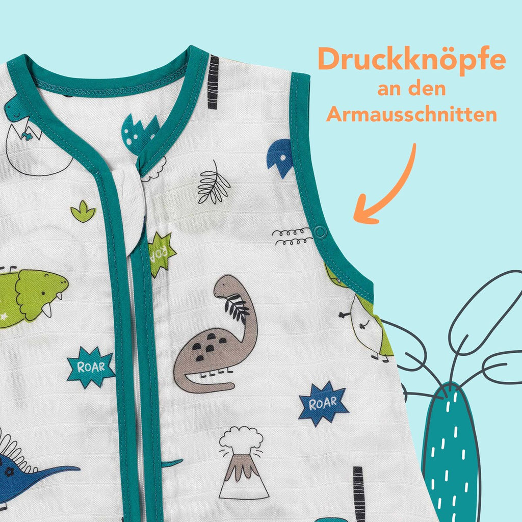 Sovepose uten føtter 0.5 TOG musselin bambus/bomull - schlummersack