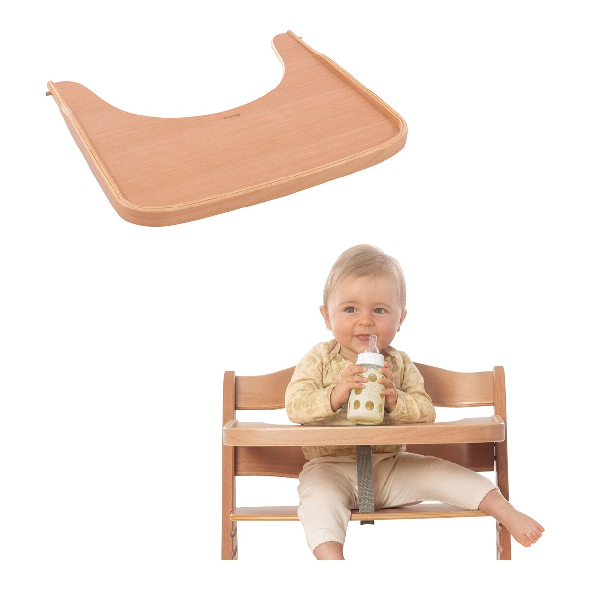 Spisebrett Alpha Wooden Tray i bøk fra 6 mnd - Hauck