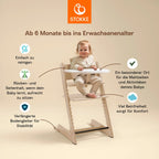 Tripp Trapp barnestol med babysett og brett fra 6 mnd - Stokke