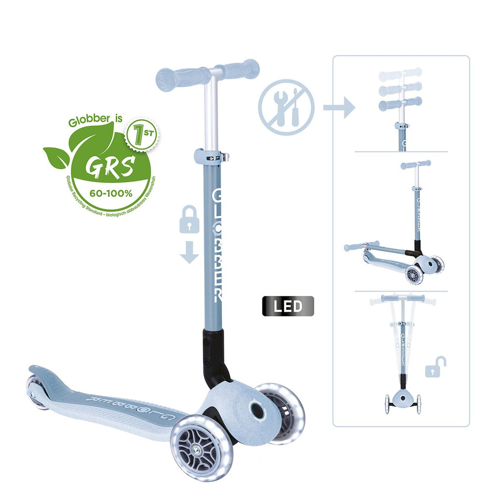 Sparkesykkel PRIMO Foldable Lights ECO fra 3 år - Globber
