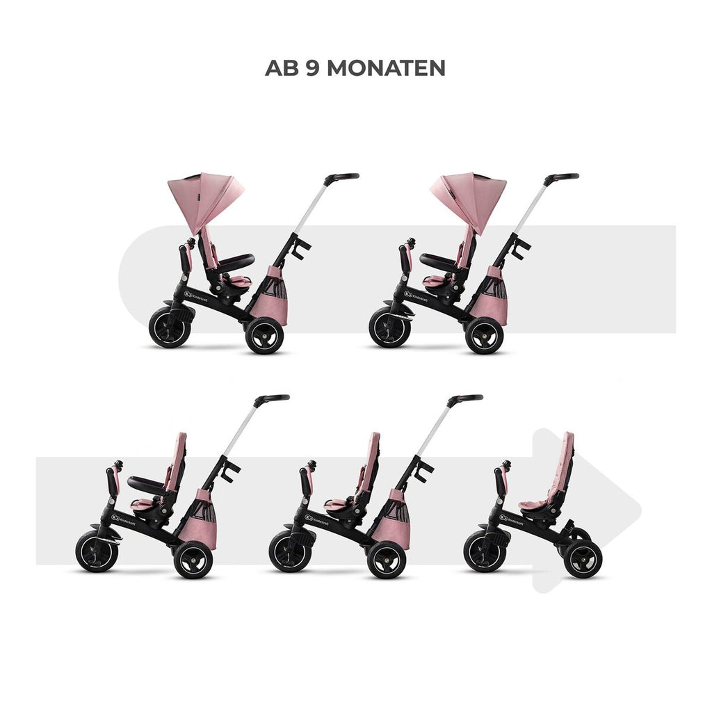 Trehjulssykkel EASYTWIST 5-i-1 fra 9 mnd, svingbart sete - Kinderkraft