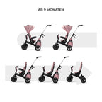 Trehjulssykkel EASYTWIST 5-i-1 fra 9 mnd, svingbart sete - Kinderkraft