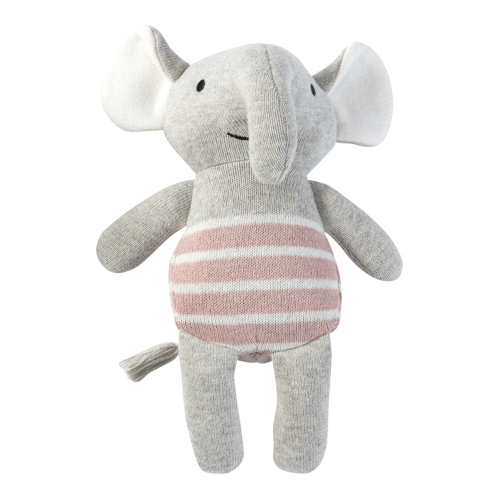 Babyteppe strikk med gritering elefant 80x100 cm bomull - BORNINO HOME
