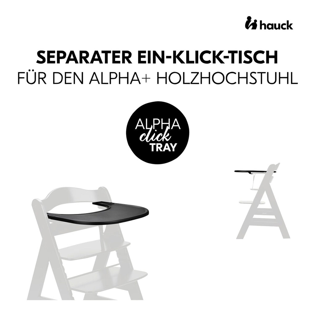 Spisebrett Alpha Click Tray i plast fra 6 mnd 44x46 cm - Hauck
