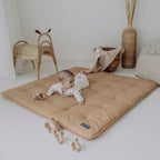 Krableteppe 120x120 cm økologisk bomull med trykk - Emma & Noah
