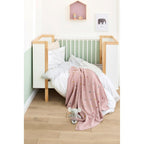 Babyteppe strikk med gritering elefant 80x100 cm bomull - BORNINO HOME