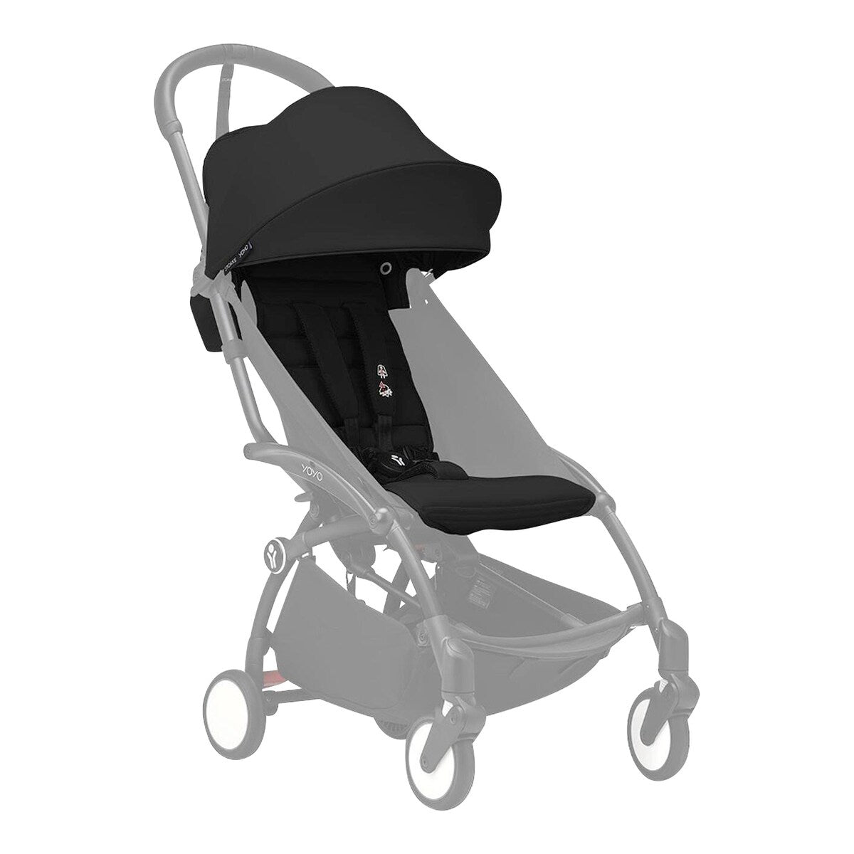 Pakke Tripp Trapp barnestol inkl. YOYO3 stell svart & tekstilsett 6+ svart - Stokke
