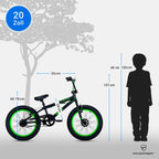BMX-sykkel Tokyo 20 tommer fatbike med kjedebeskytter - Bergsteiger