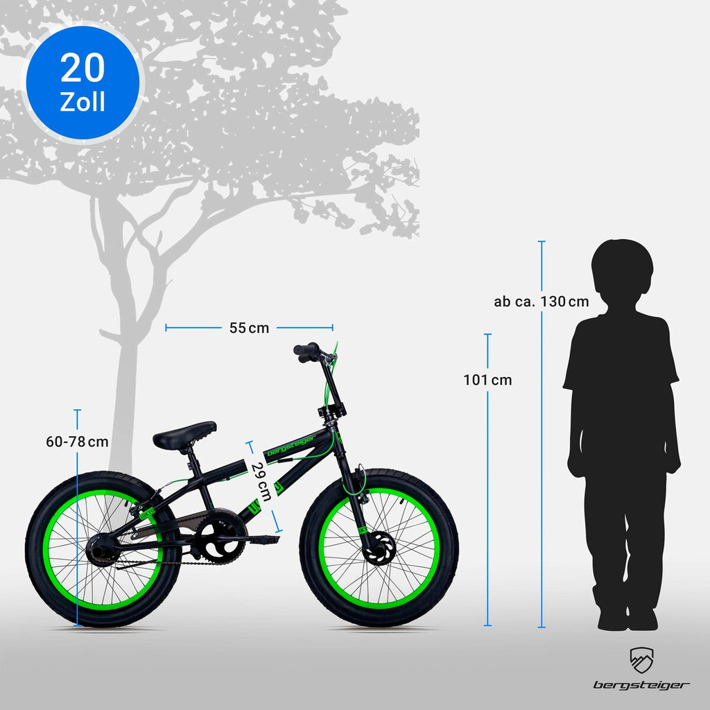 BMX-sykkel Tokyo 20 tommer fatbike med kjedebeskytter - Bergsteiger
