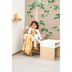 Babyteppe i plysj med andemotiv 75x100 cm - Sterntaler