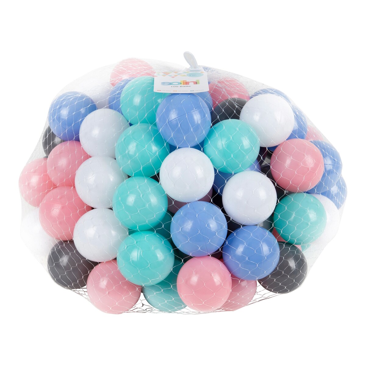 Ballbassengballer 100 stk Ø 6 cm i 5 farger - solini