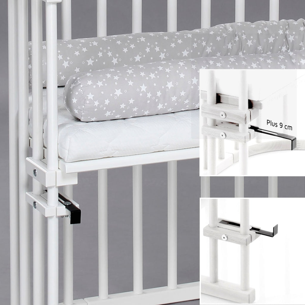 Bedside crib Original 81x43 cm massiv bøk - babybay