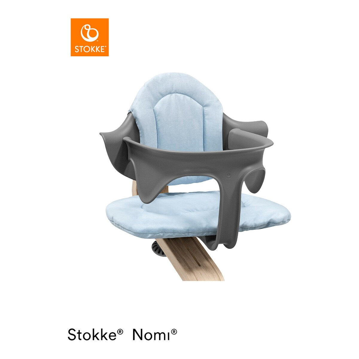Babysett for Nomi barnestol fra 6 mnd med glidebeskyttelse - Stokke