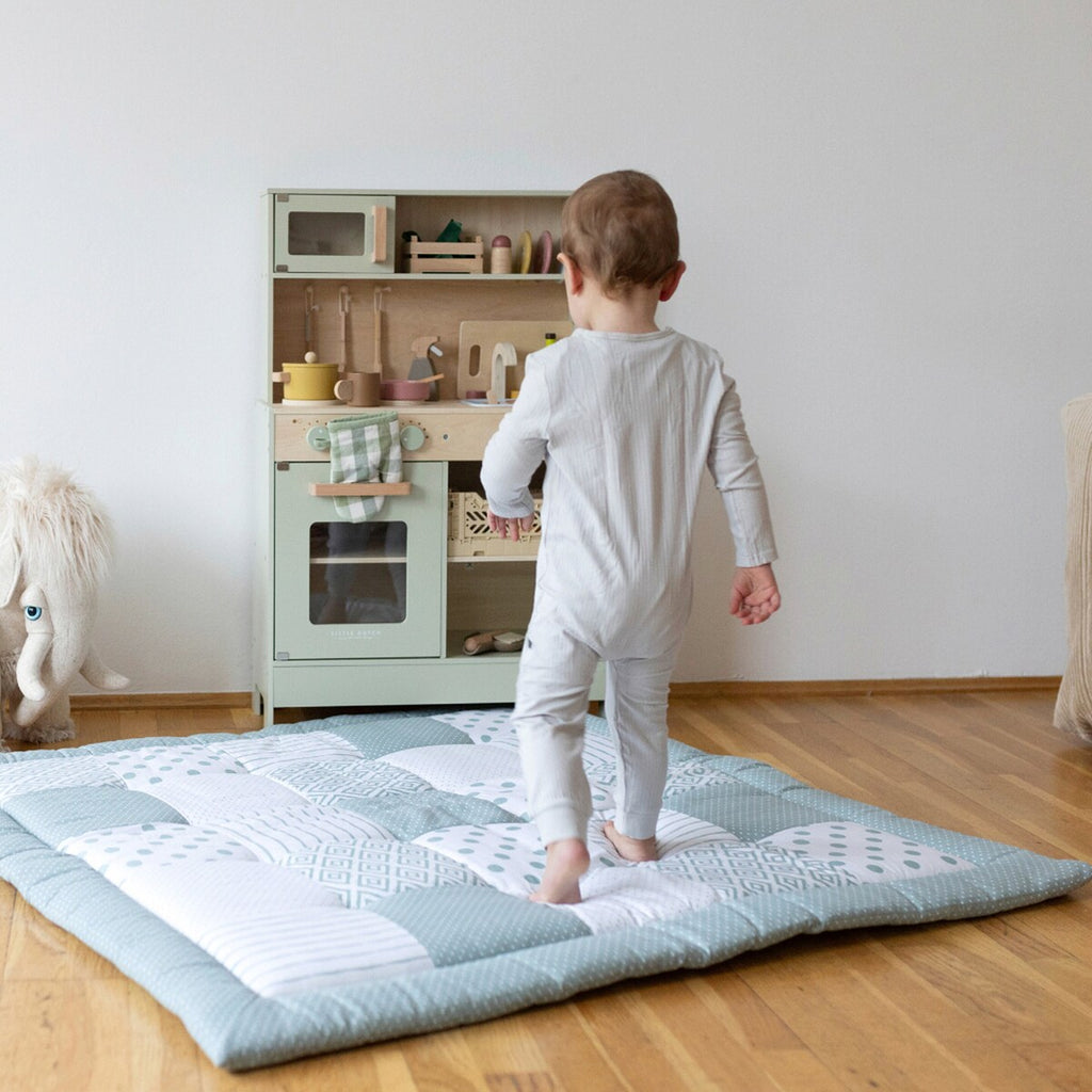 Krableteppe patchwork 200x200 cm bomull - emma & noah