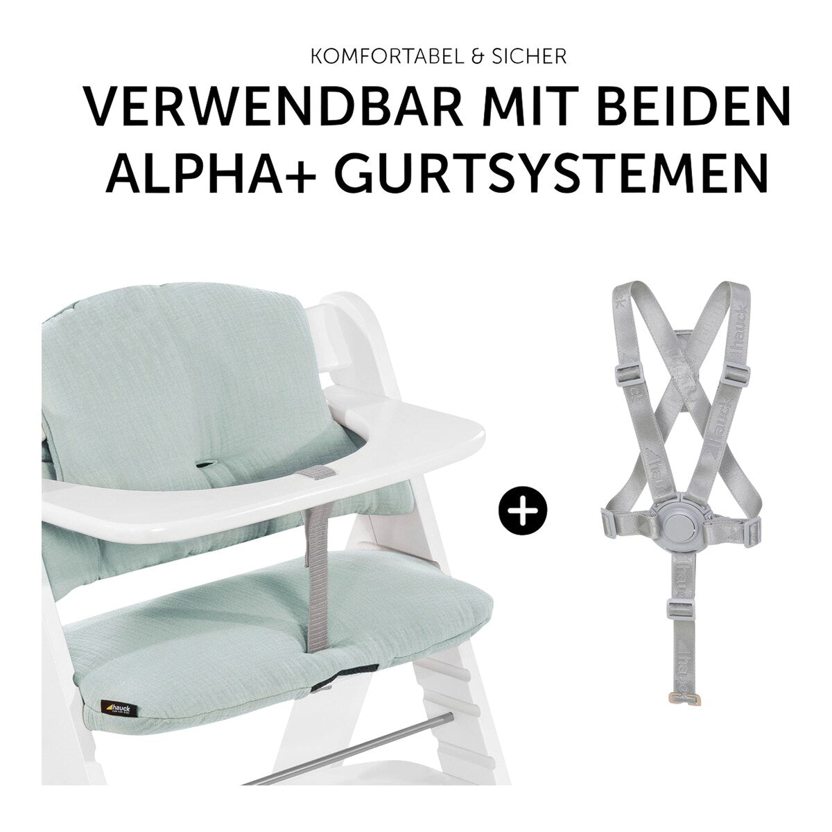 Sittepute Select musselin for Alpha+ barnestol, 2-delt - Hauck