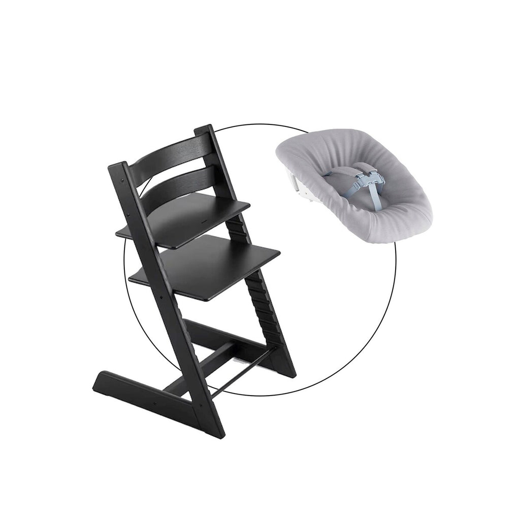 Trappestol Tripp Trapp eik med Newborn sett fra fødsel - Stokke
