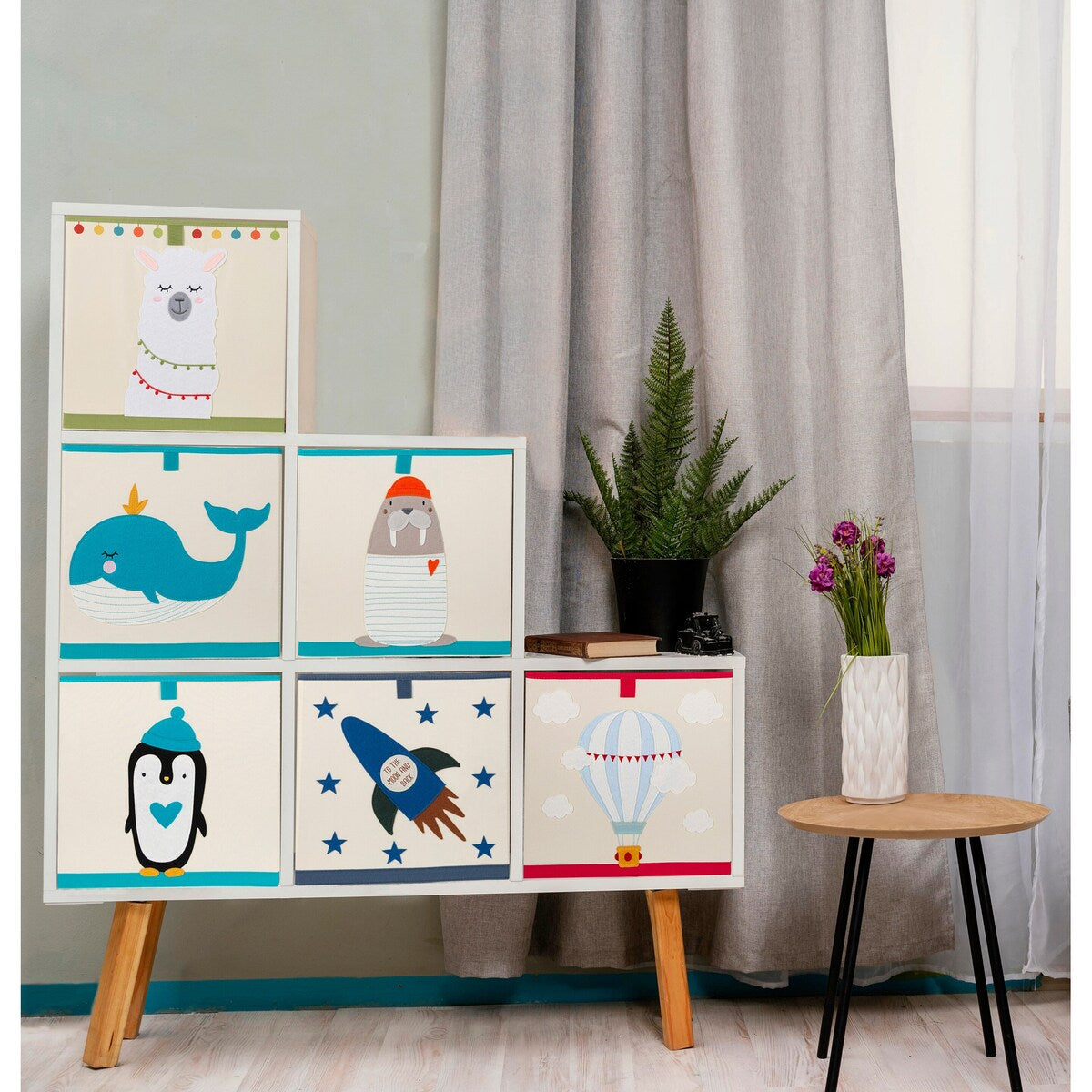 Oppbevaringsboks sammenleggbar 33x33x33 cm polyester - littleworld