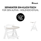 Spisebrett Alpha Click Tray i plast fra 6 mnd 44x46 cm - Hauck