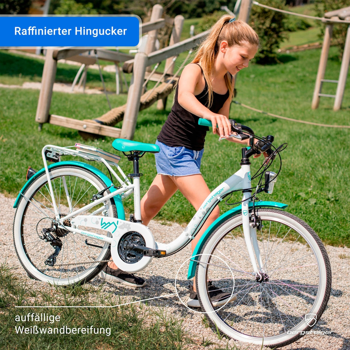 Bysykkel Atlantis 20/24 tommer for barn - Bergsteiger