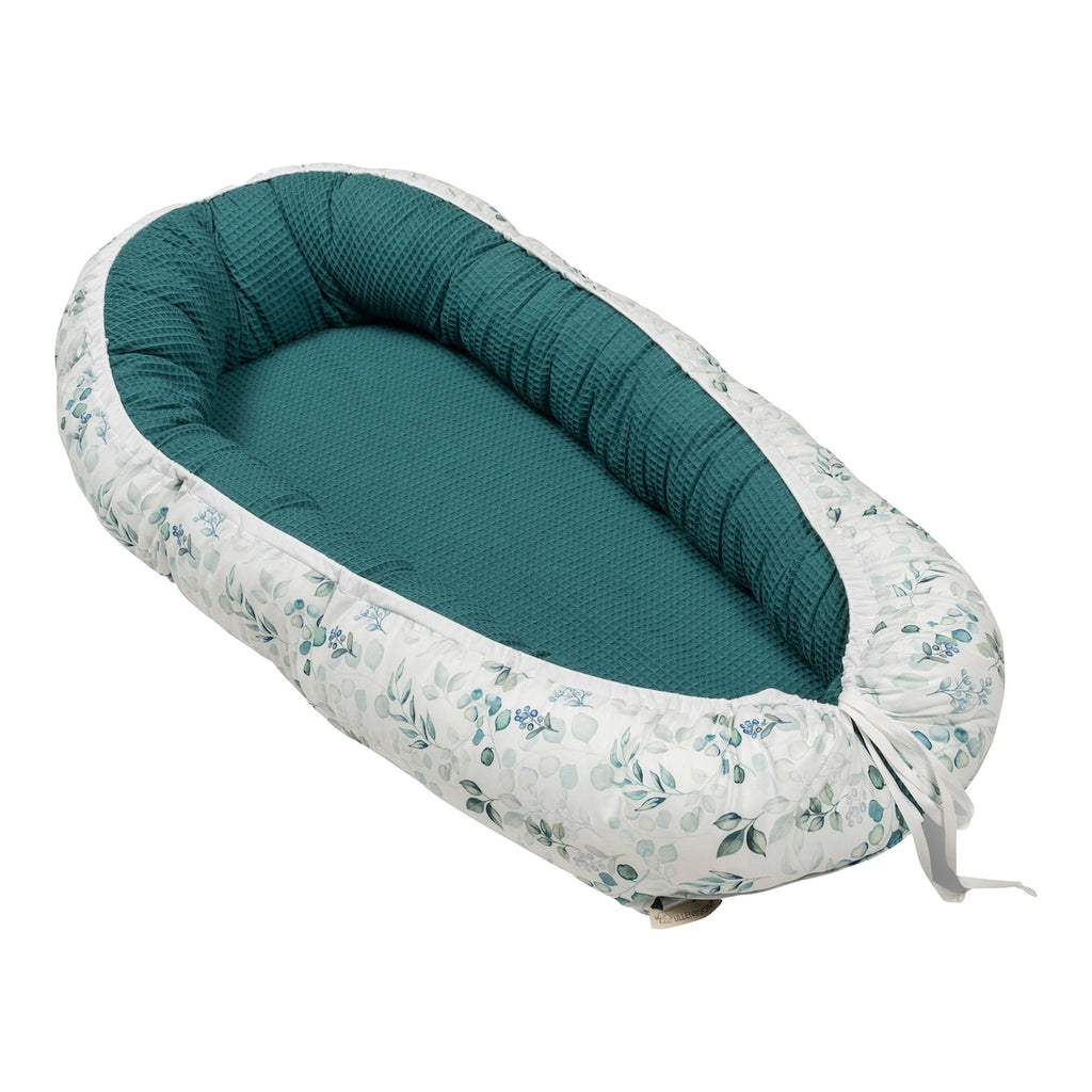 Babynest vaffelpiké vendbart 55x95 cm justerbar størrelse - Ullenboom