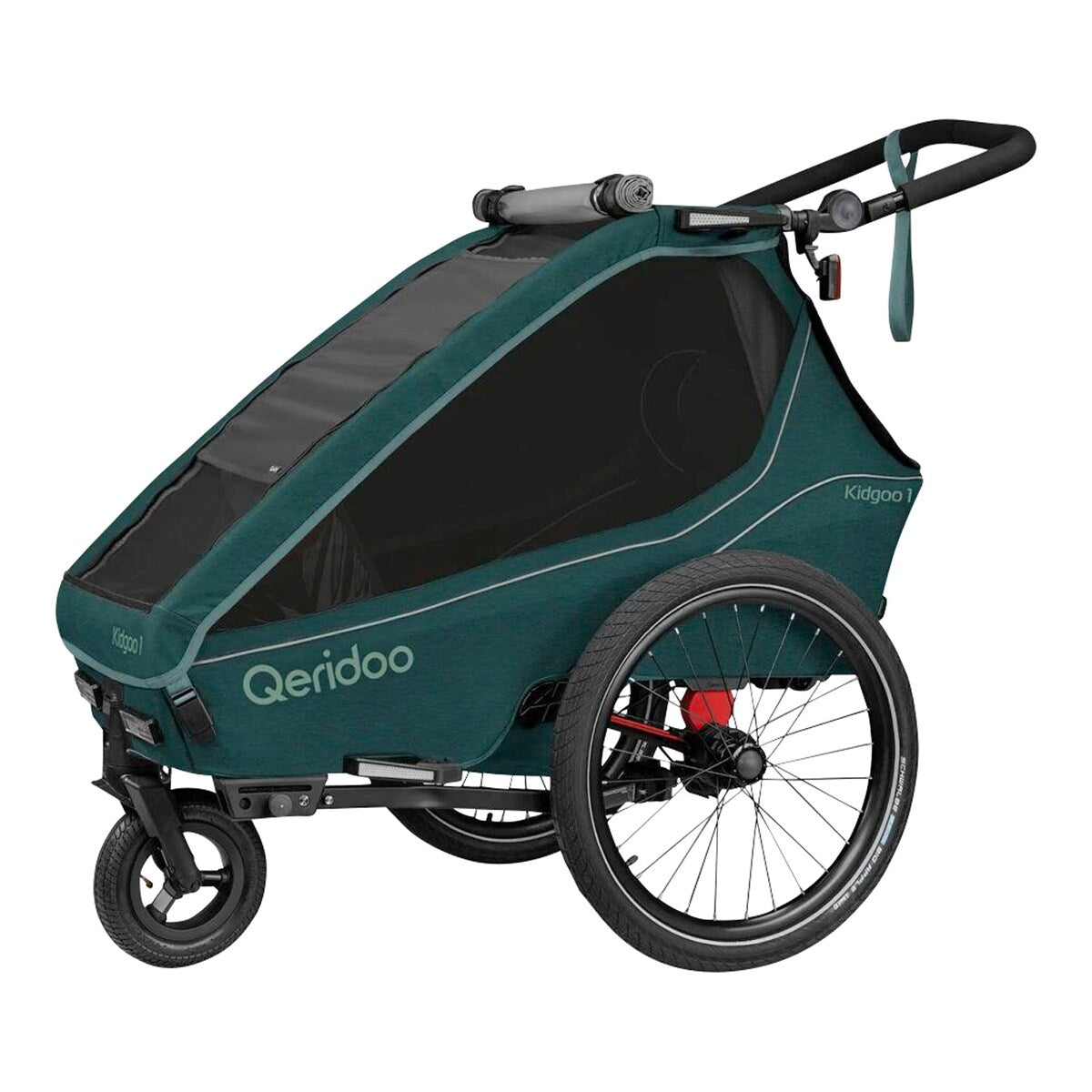 Sykkeltilhenger Kidgoo 1 jogger og buggy, 50 kg, fra 6 mnd - Qeridoo