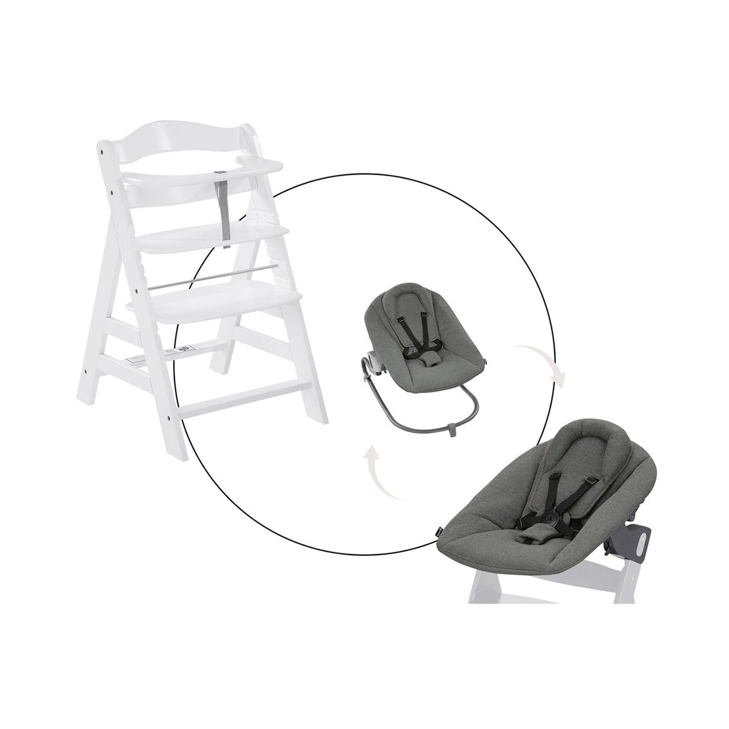 Alpha+ trappestol med babyvipp Alpha Bouncer Premium - Hauck