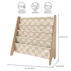 Bokhylle med 4 lommer resirkulert polyester 62x61 cm - 3 sprouts