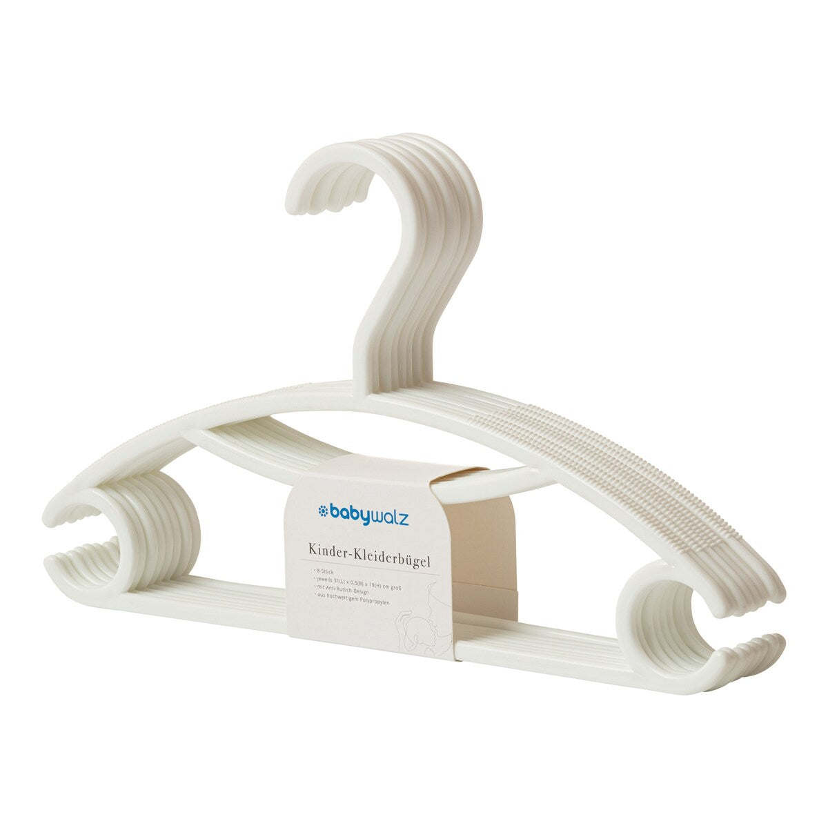 Kleshengere for barn 8-pakning i plast 31 cm - BASICS
