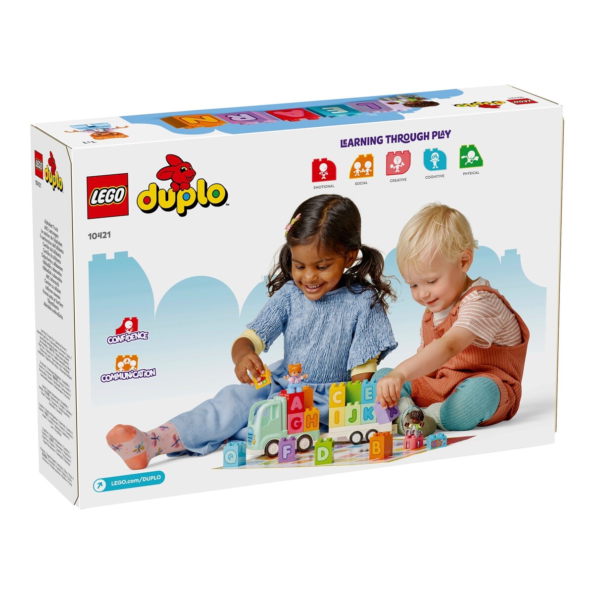 Nærbilde av DUPLO-figurer fra ABC-lastebil 10421