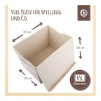 Oppbevaringsboks i polyester 32x32x32 cm med dyremotiv - Bieco